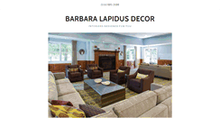 Desktop Screenshot of barbaralapidusdecor.com